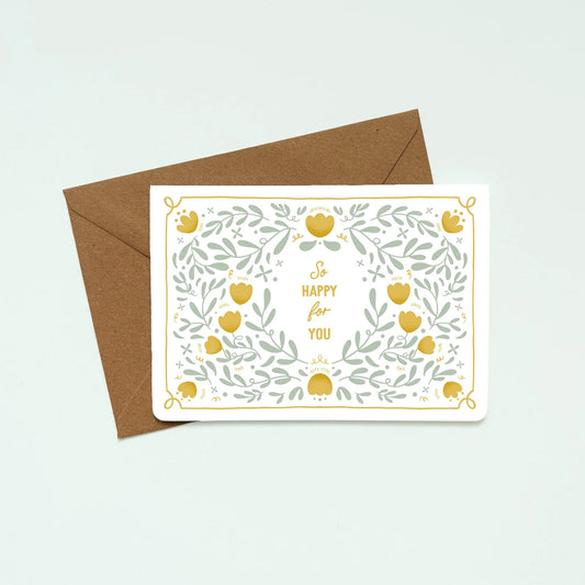 So Happy For You Card - Patterns&Doodles