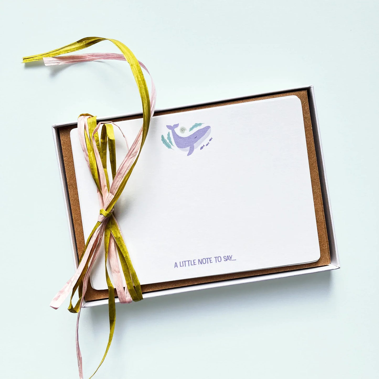 Ocean Whales Personalised Note Cards - Patterns&Doodles