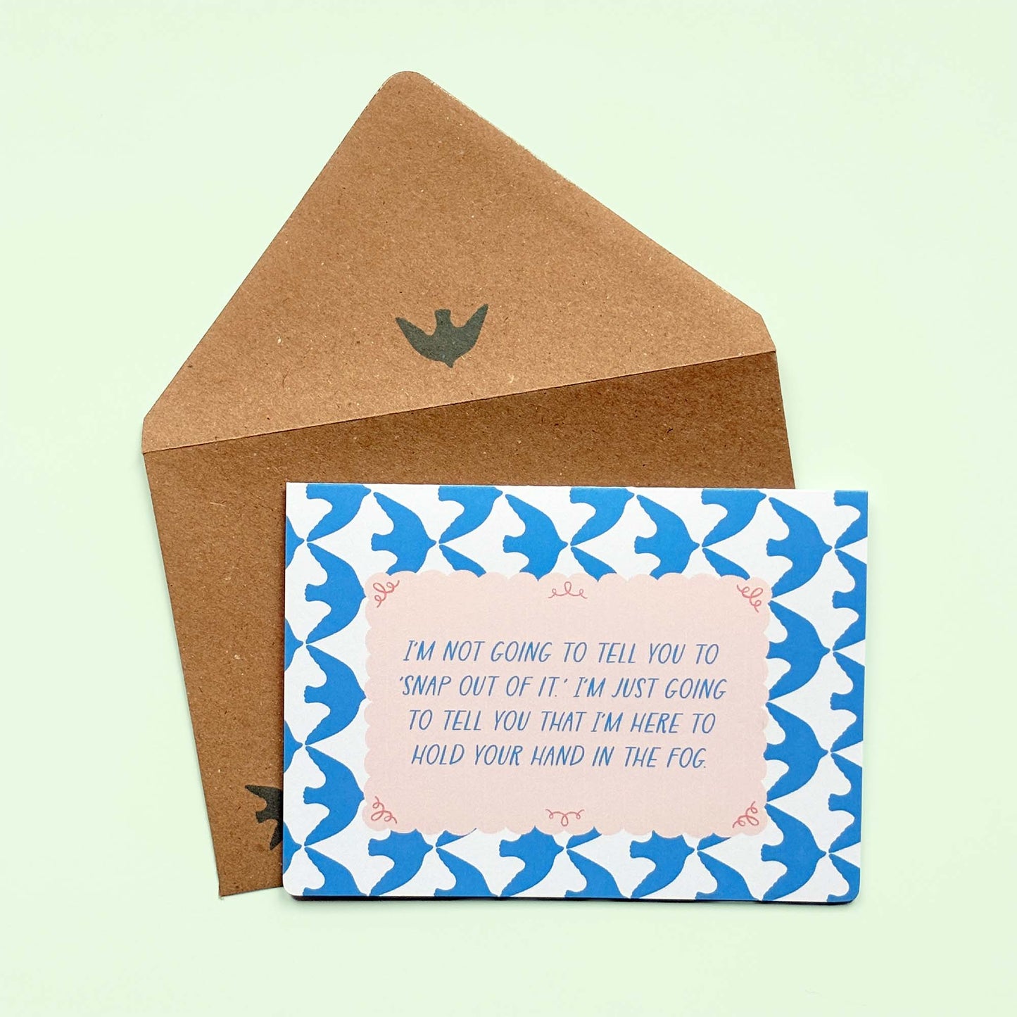 I am here to hold your hand - Emotional Support Card