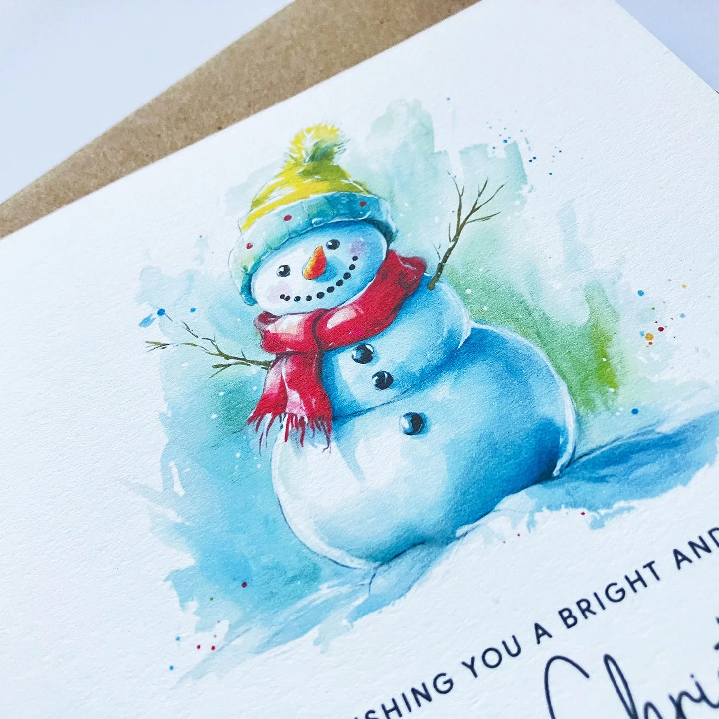 Watercolour Snowman Christmas Card Pack - Patterns&Doodles
