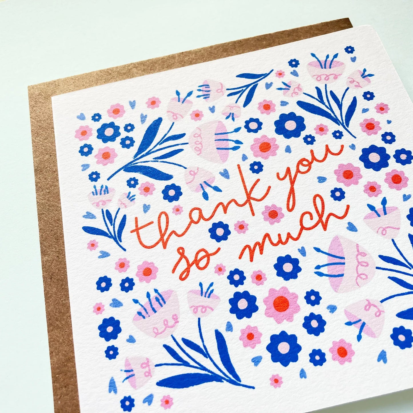 Thank You So Much - Floral Card - Patterns&Doodles
