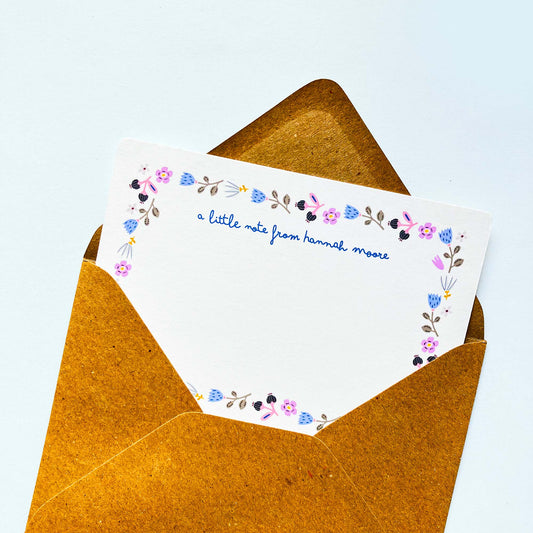 Quirky Florals - Personalised notecards