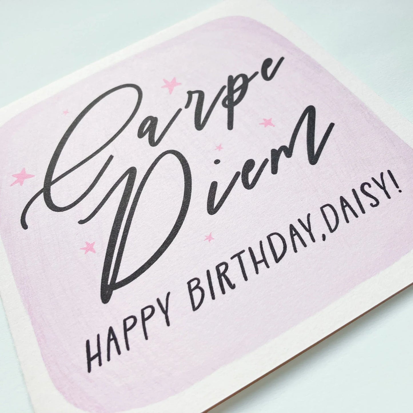 Personalised Birthday Card - Carpe Diem - Patterns&Doodles