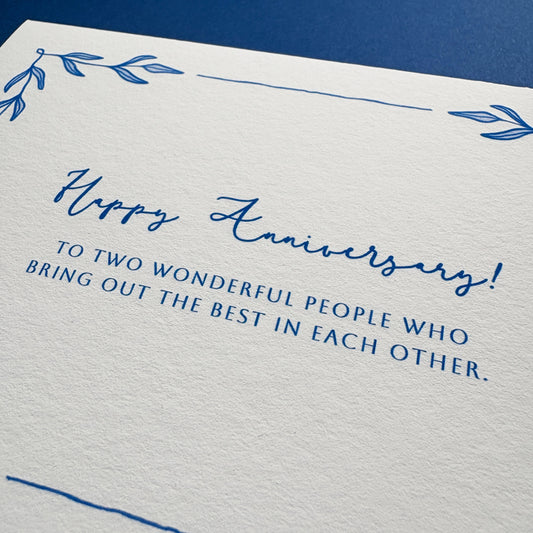 Happy Anniversary Card: Hand-drawn Luxury Card With Message