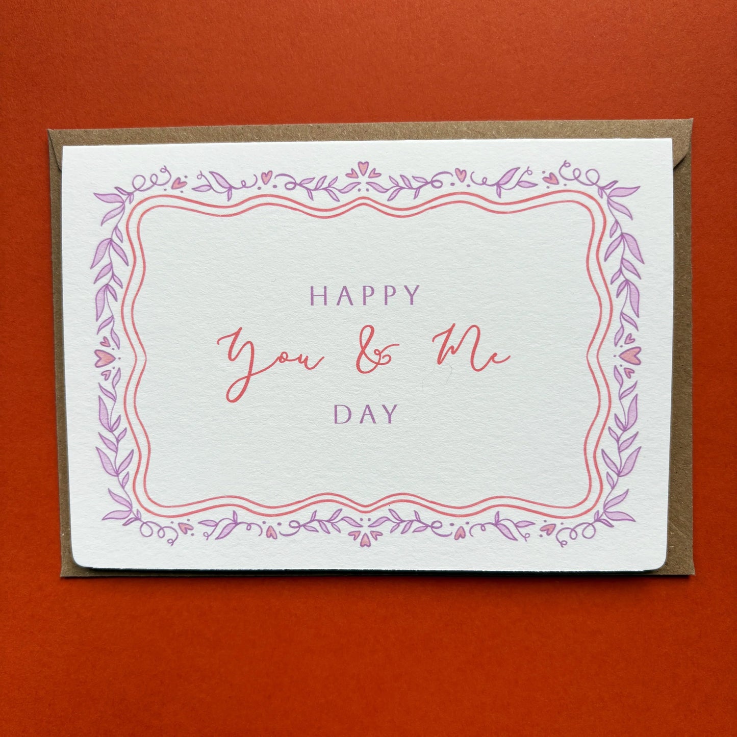 Wedding Anniversary Card - Happy You & Me Day - Patterns&Doodles