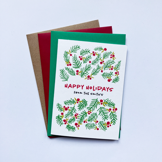 Personalised Christmas Card - Merry Christmas