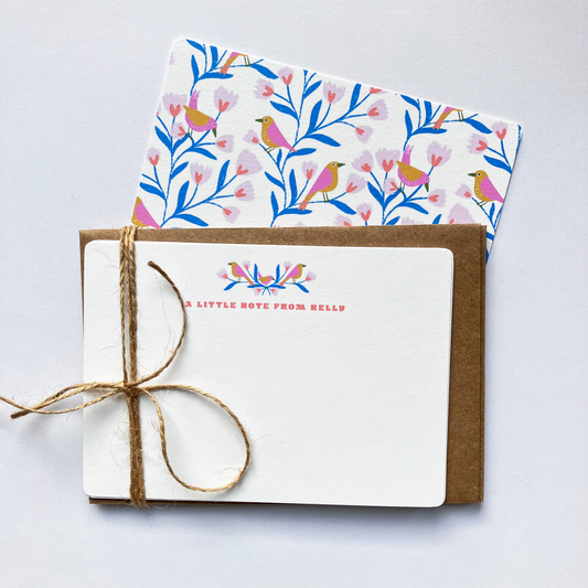 Birds In Branches Personalised Note Cards