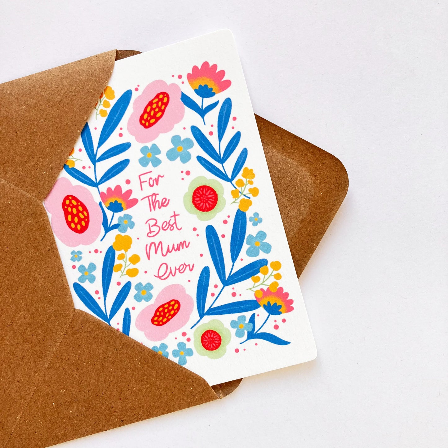 For The Best Mum Ever - Mother's Day Card - Patterns&Doodles