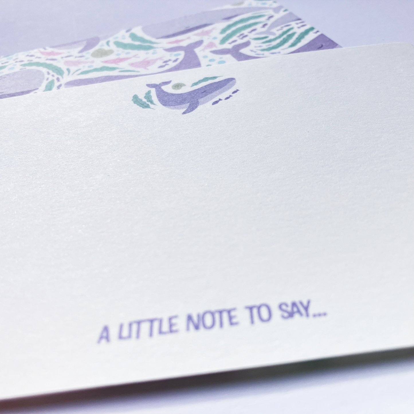 Ocean Whales Personalised Note Cards
