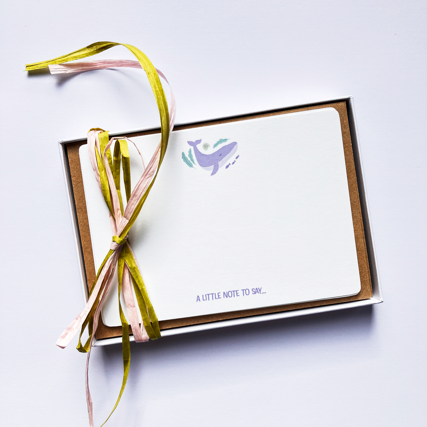 Ocean Whales Personalised Note Cards