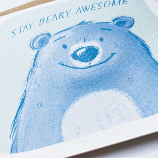 Stay Beary Awesome Birthday Card