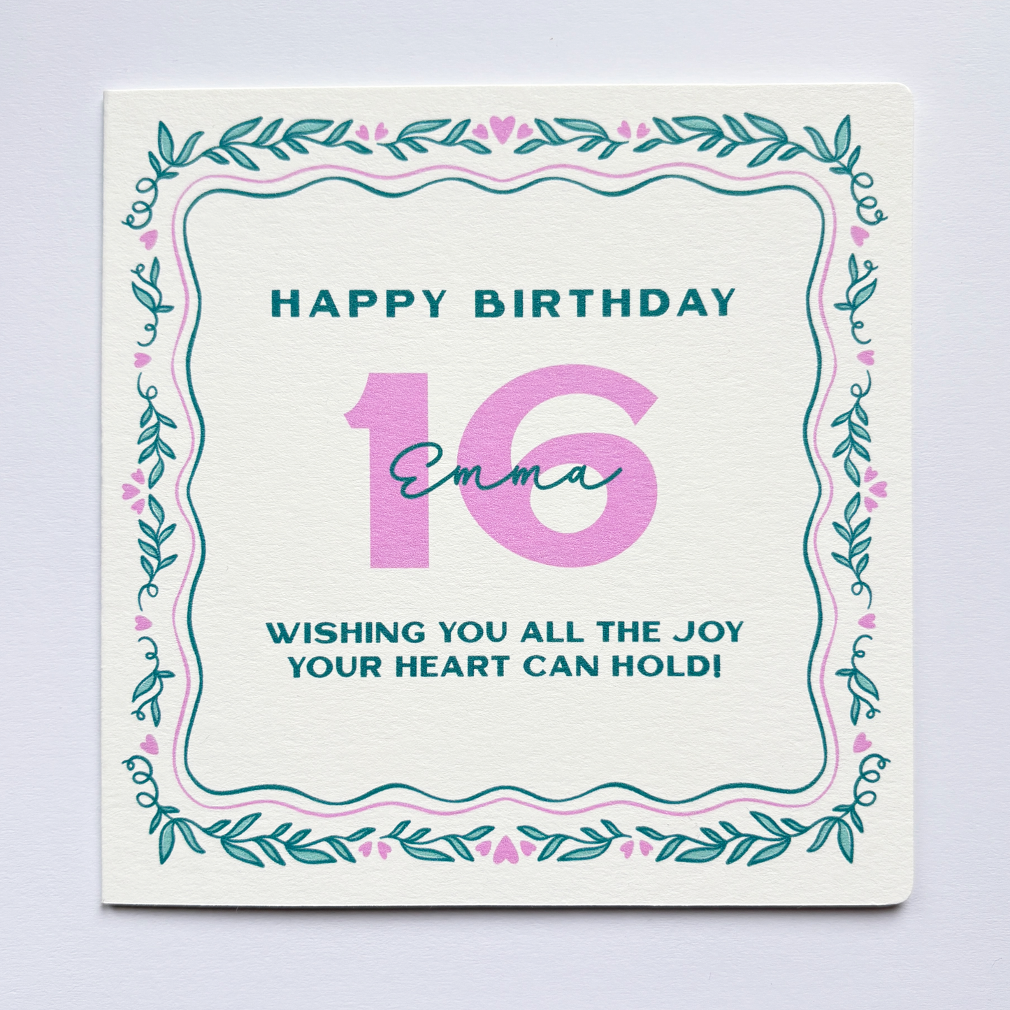 Personalised 16th Birthday Card