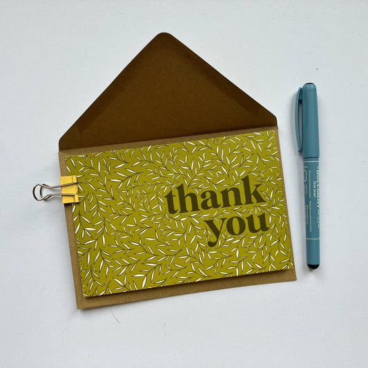Thank You Foliage Greeting Card