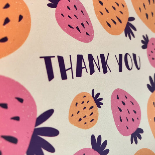 Strawberry Thank You Greeting Card