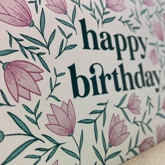 Birthday In Pink Greeting Card