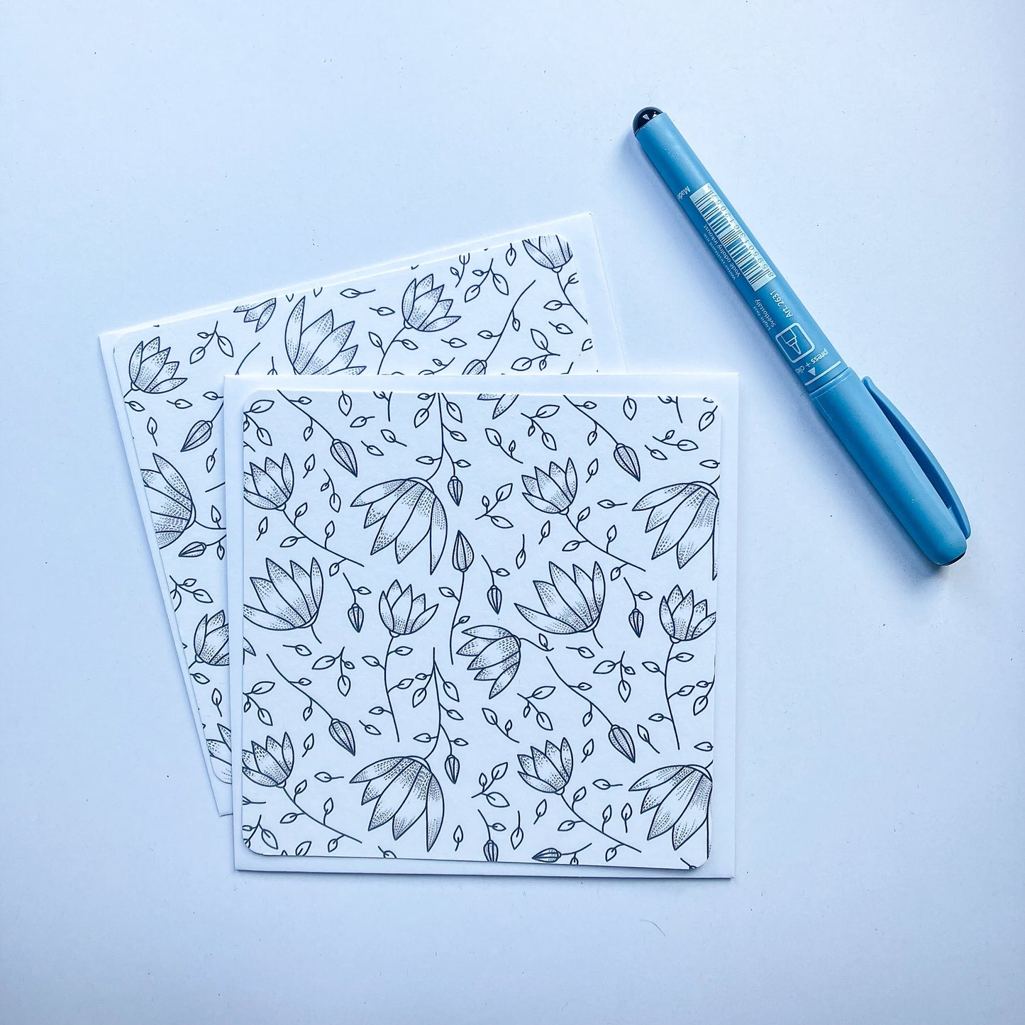 Thank you note card set, Floral notecard set, Thank you notecard pack, Floral print illustrated notecards, All-occasion notecard set