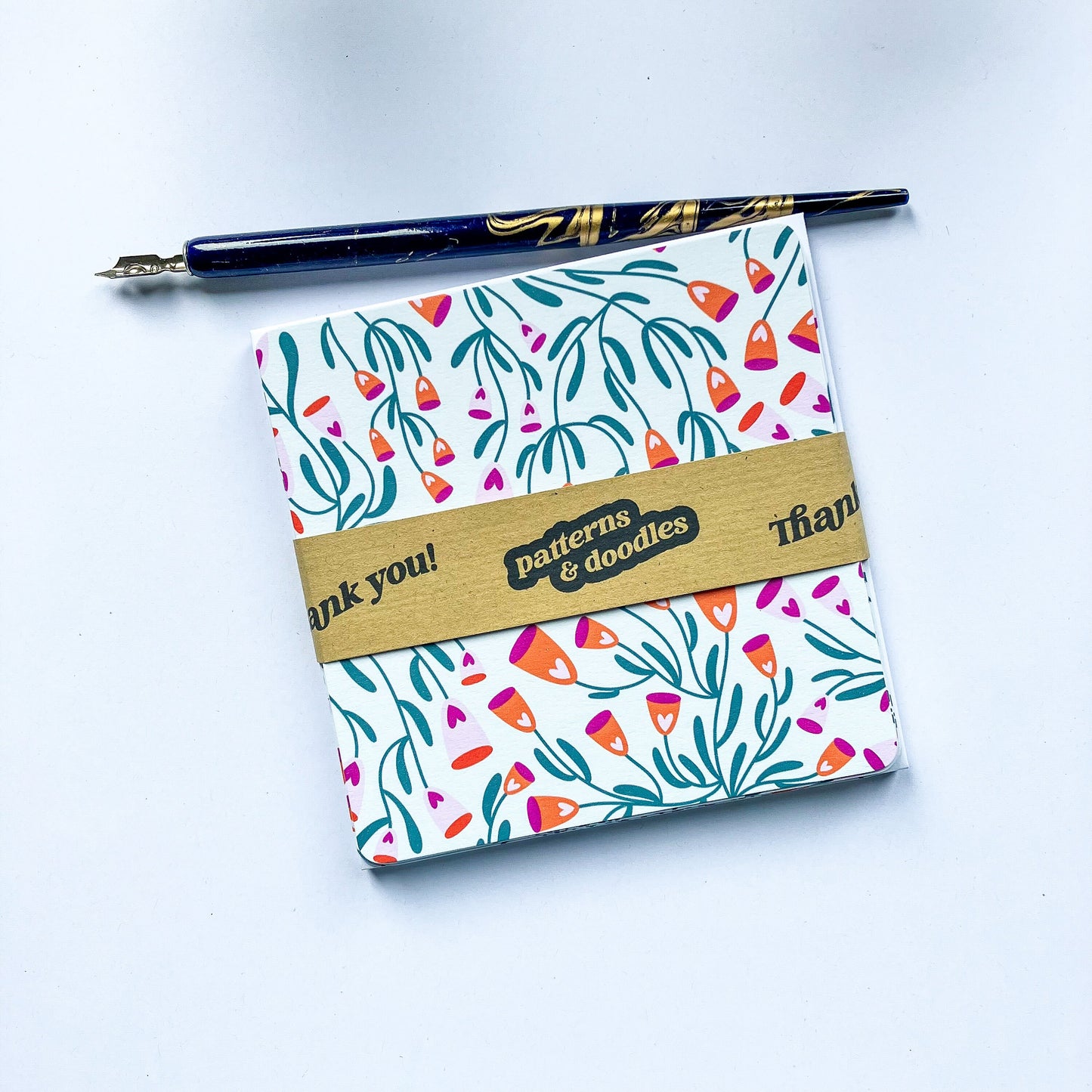 Beautiful Floral - Thank You Notecard Set