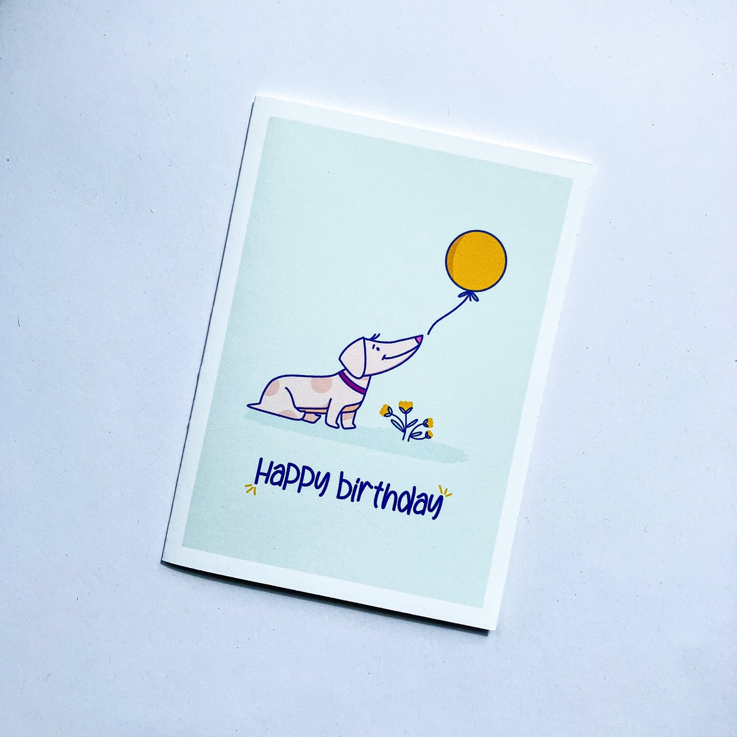 Happy birthday card for dog lovers, Illustrated birthday card, Cute birthday card for a friend