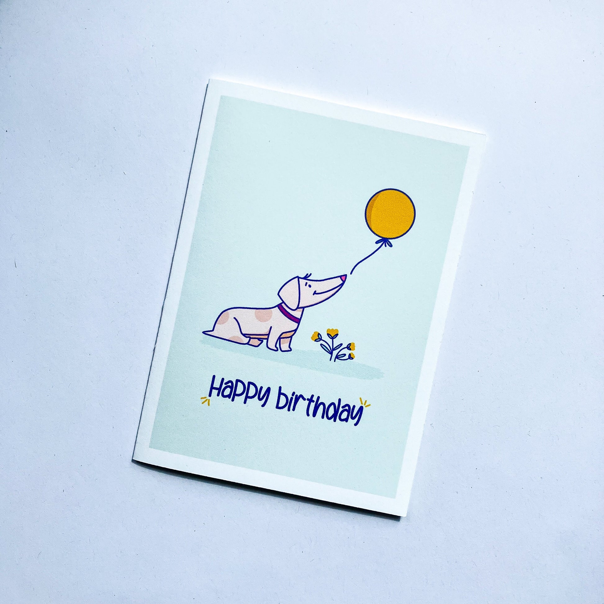 Happy birthday card for dog lovers, Illustrated birthday card, Cute birthday card for a friend