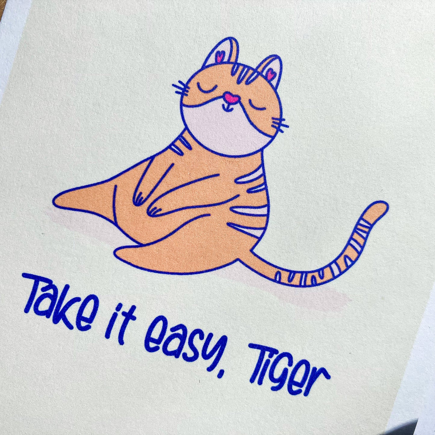 Cat lover greeting card, Funny cat illustration greeting card, Greeting card for a friend