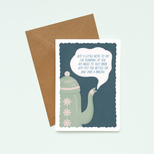 Just a Note to Say I'm Thinking of You - No Pressure Sympathy Card