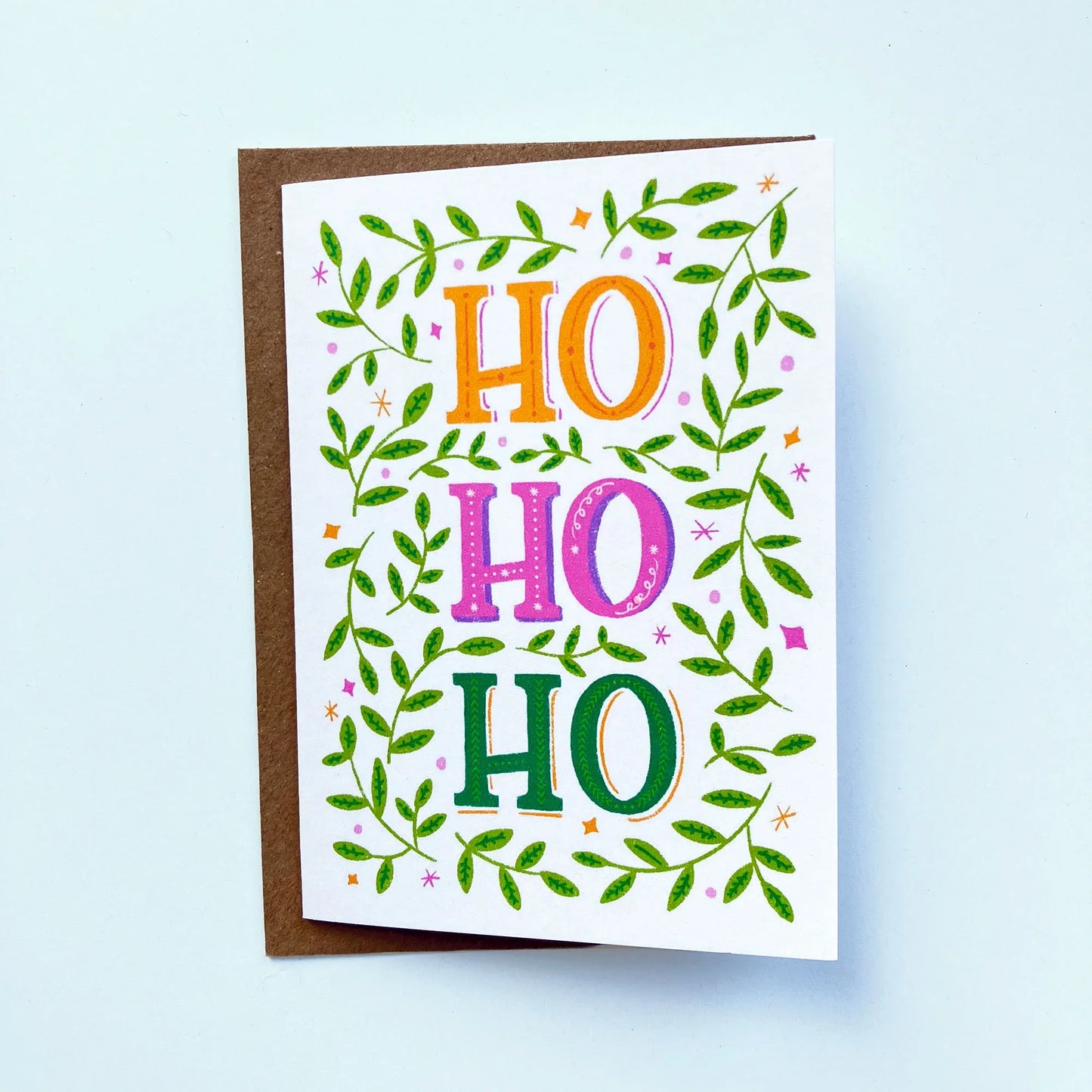 Ho Ho Ho Christmas Greeting Card - Patterns&Doodles