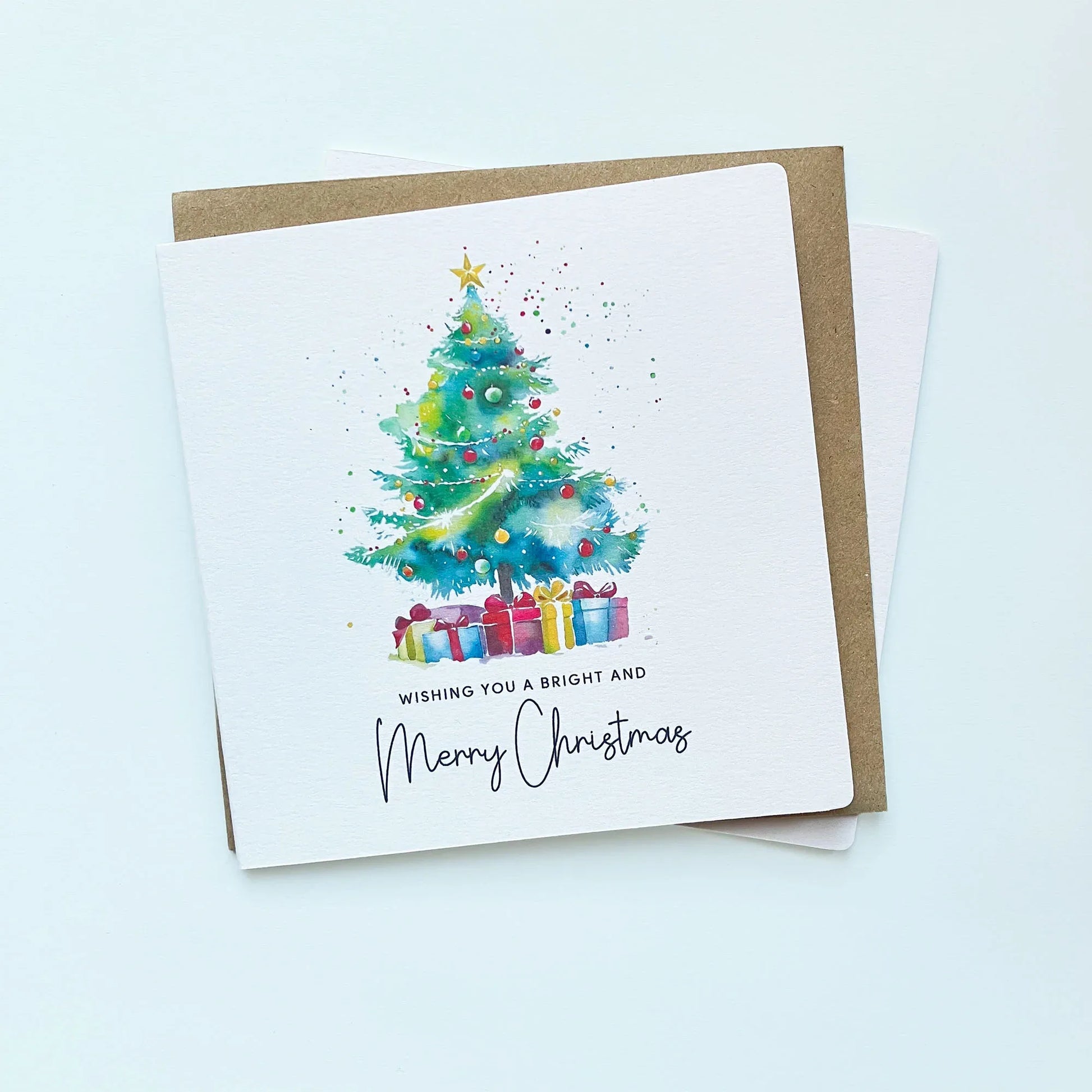 Watercolour Christmas Tree Card Pack - Patterns&Doodles