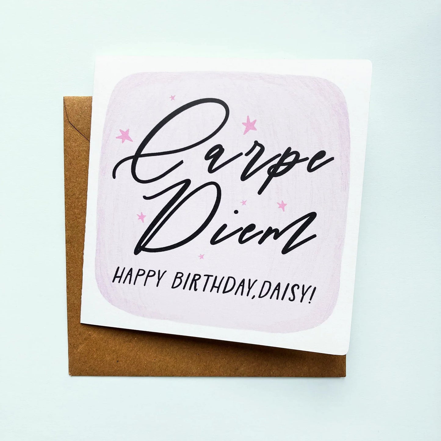 Personalised Birthday Card - Carpe Diem - Patterns&Doodles