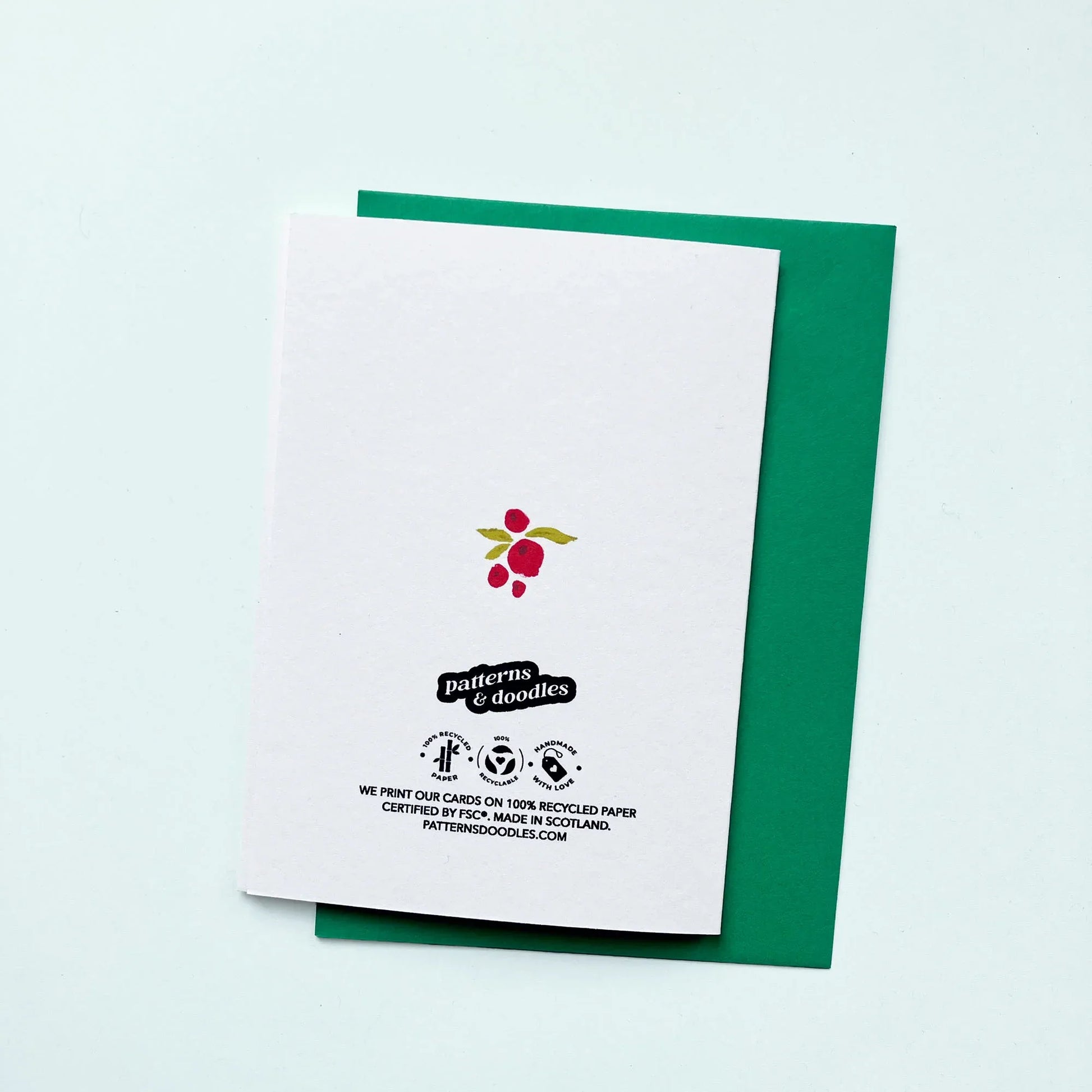 Personalised Christmas Card - Merry Christmas - Patterns&Doodles