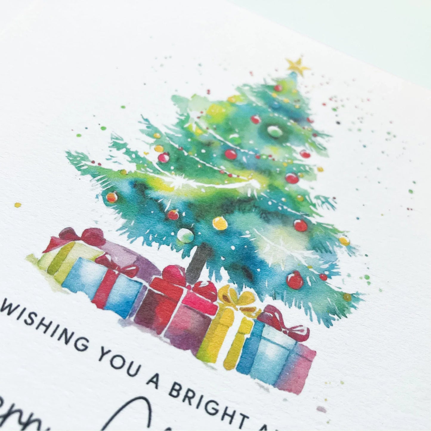 Watercolour Christmas Tree Card Pack - Patterns&Doodles