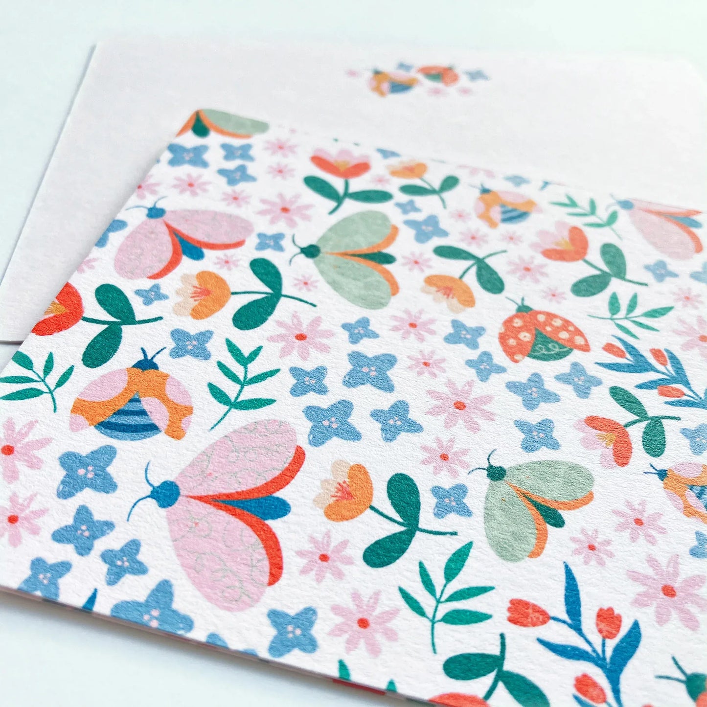 Personalised notecards pack - Butterflies and Ladybugs - Patterns&Doodles