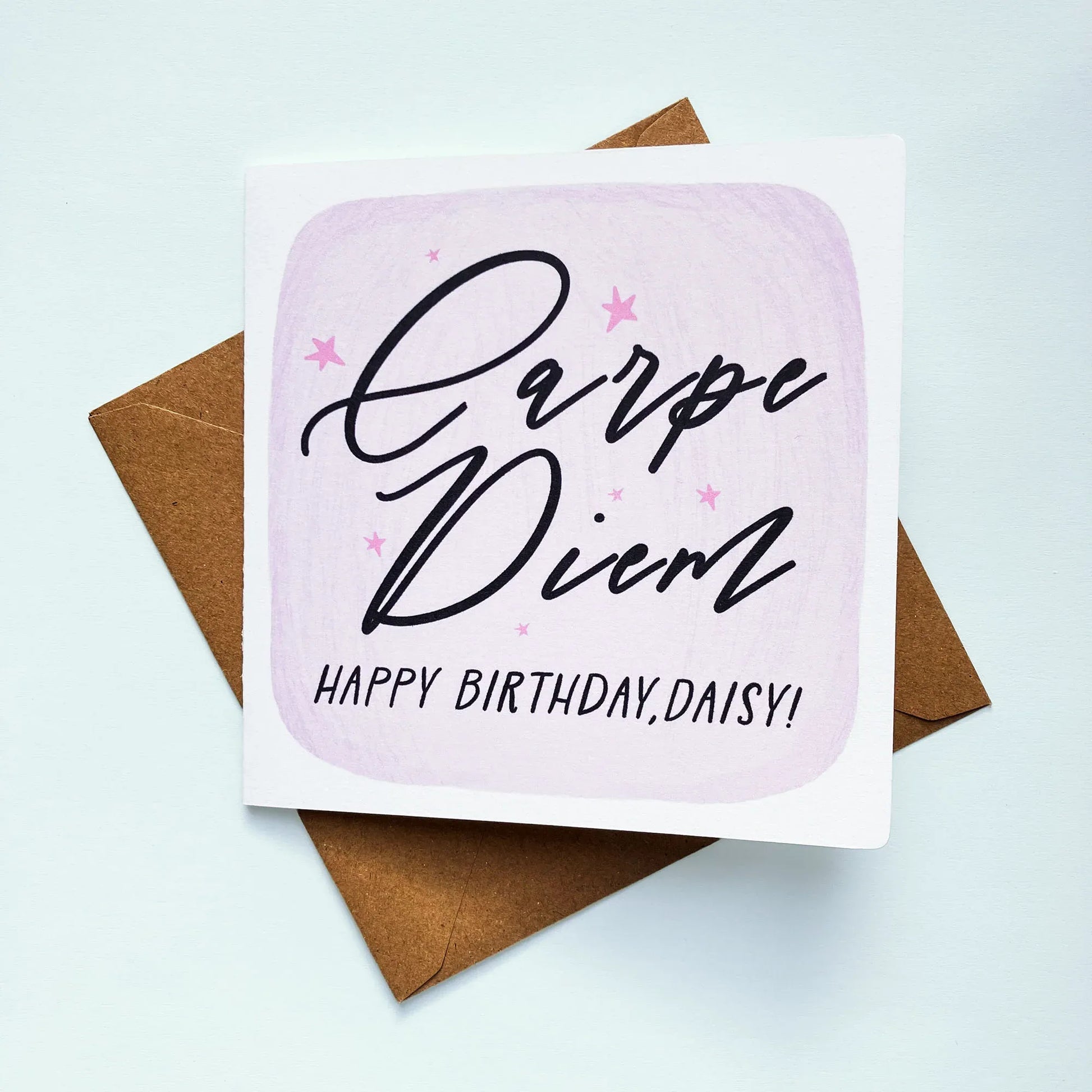 Personalised Birthday Card - Carpe Diem - Patterns&Doodles