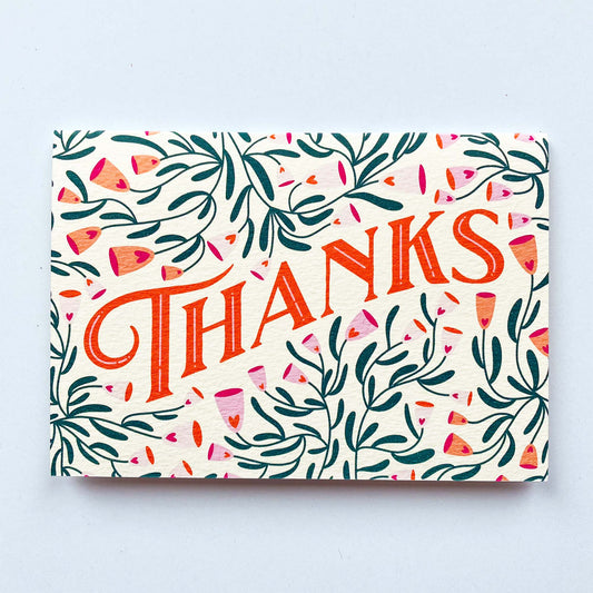 Thanks - Floral Thank You Greeting Card