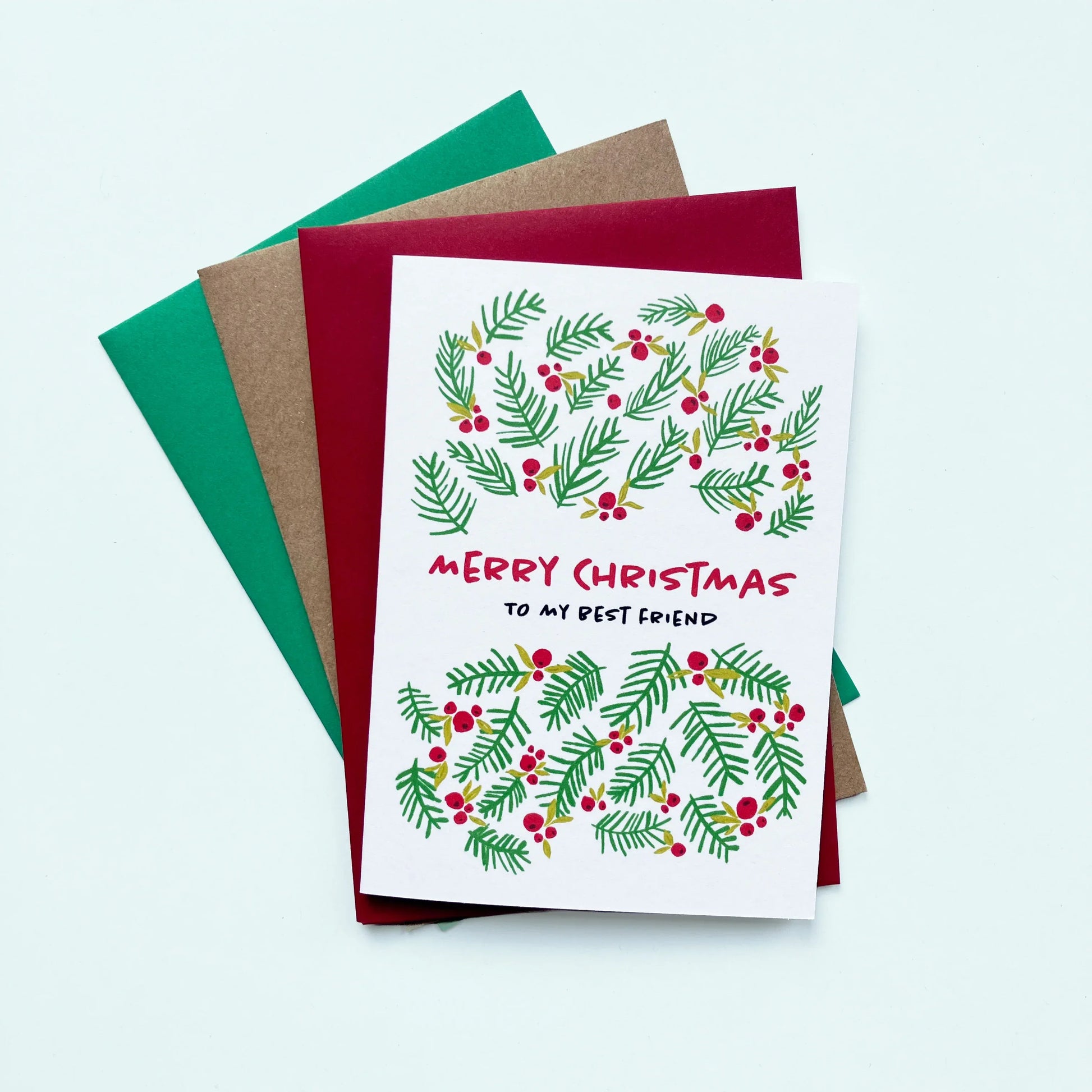 Personalised Christmas Card - Merry Christmas - Patterns&Doodles