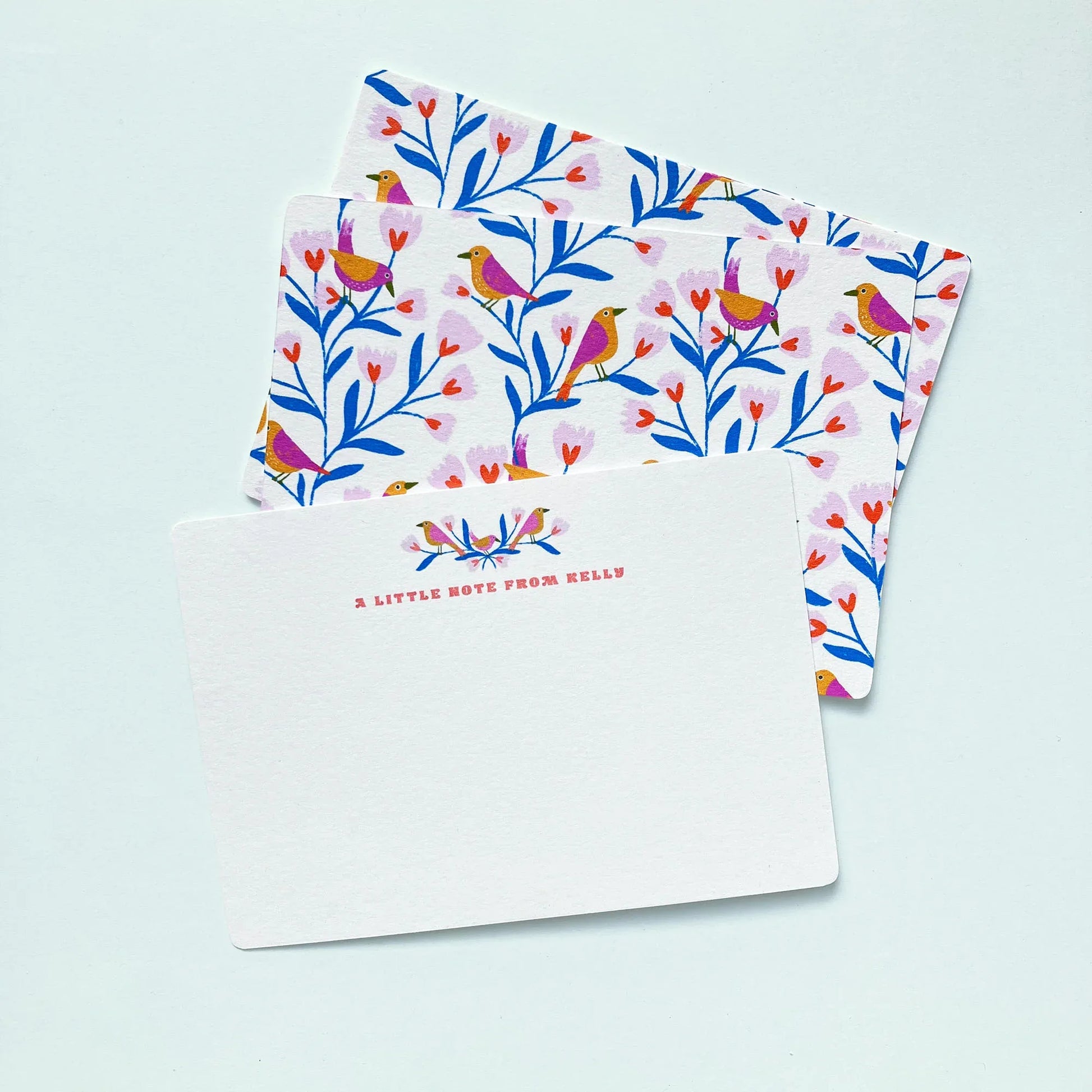 Personalised Notecards - Birds In Branches - Patterns&Doodles