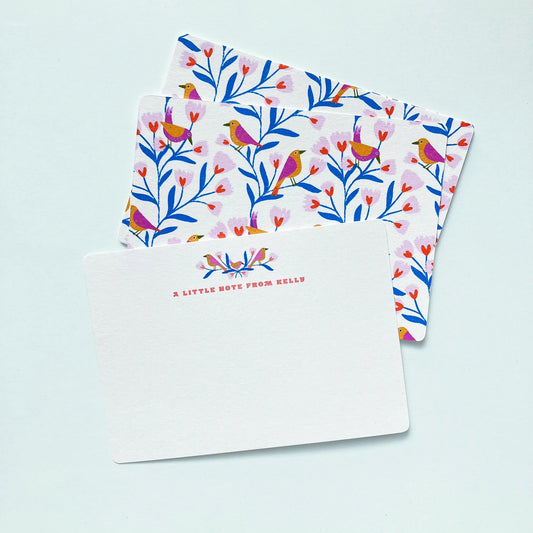 Personalised Notecards - Birds In Branches - Patterns&Doodles