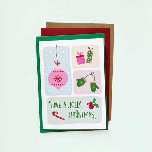 Have a Jolly Christmas Card - Patterns&Doodles