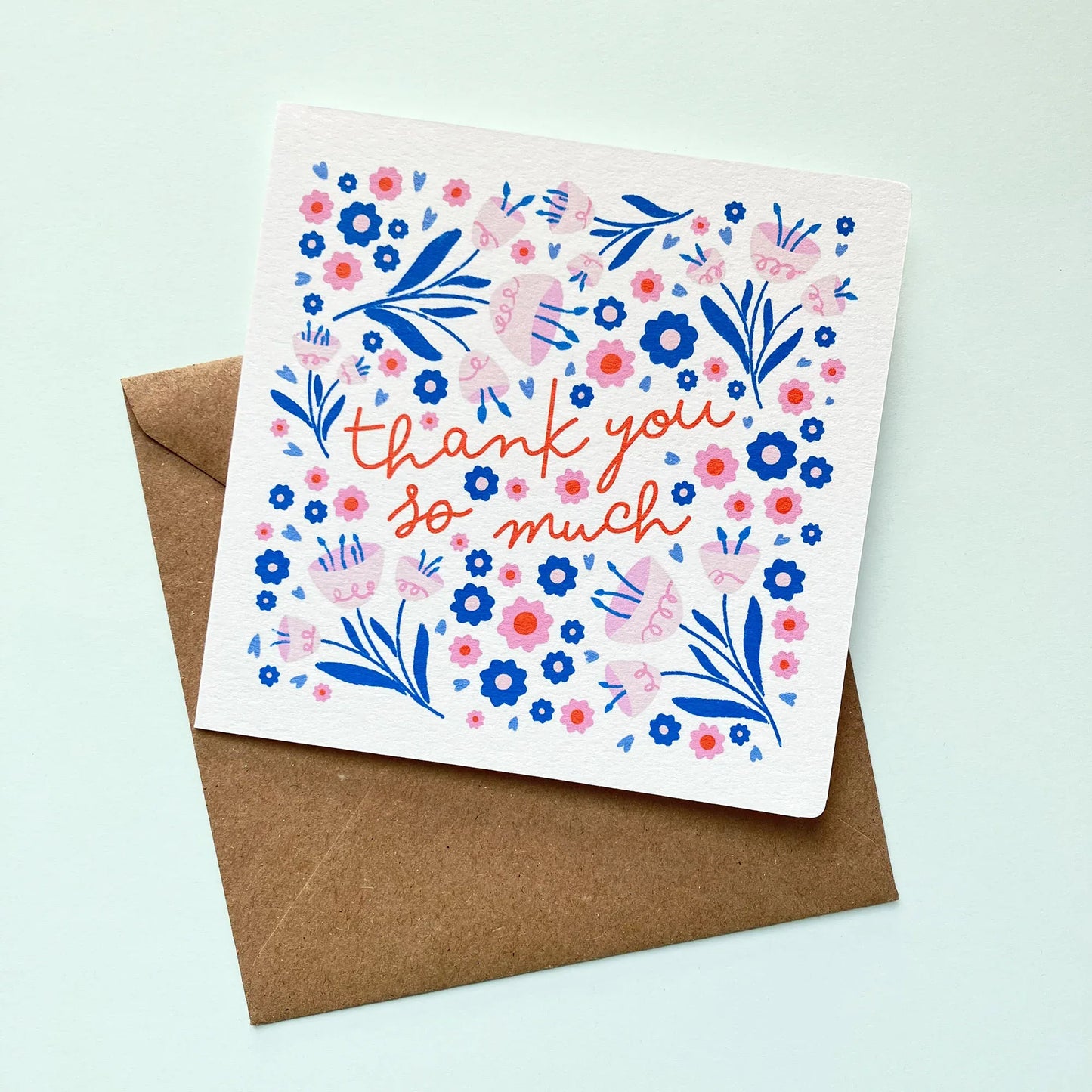Thank You So Much - Floral Card - Patterns&Doodles