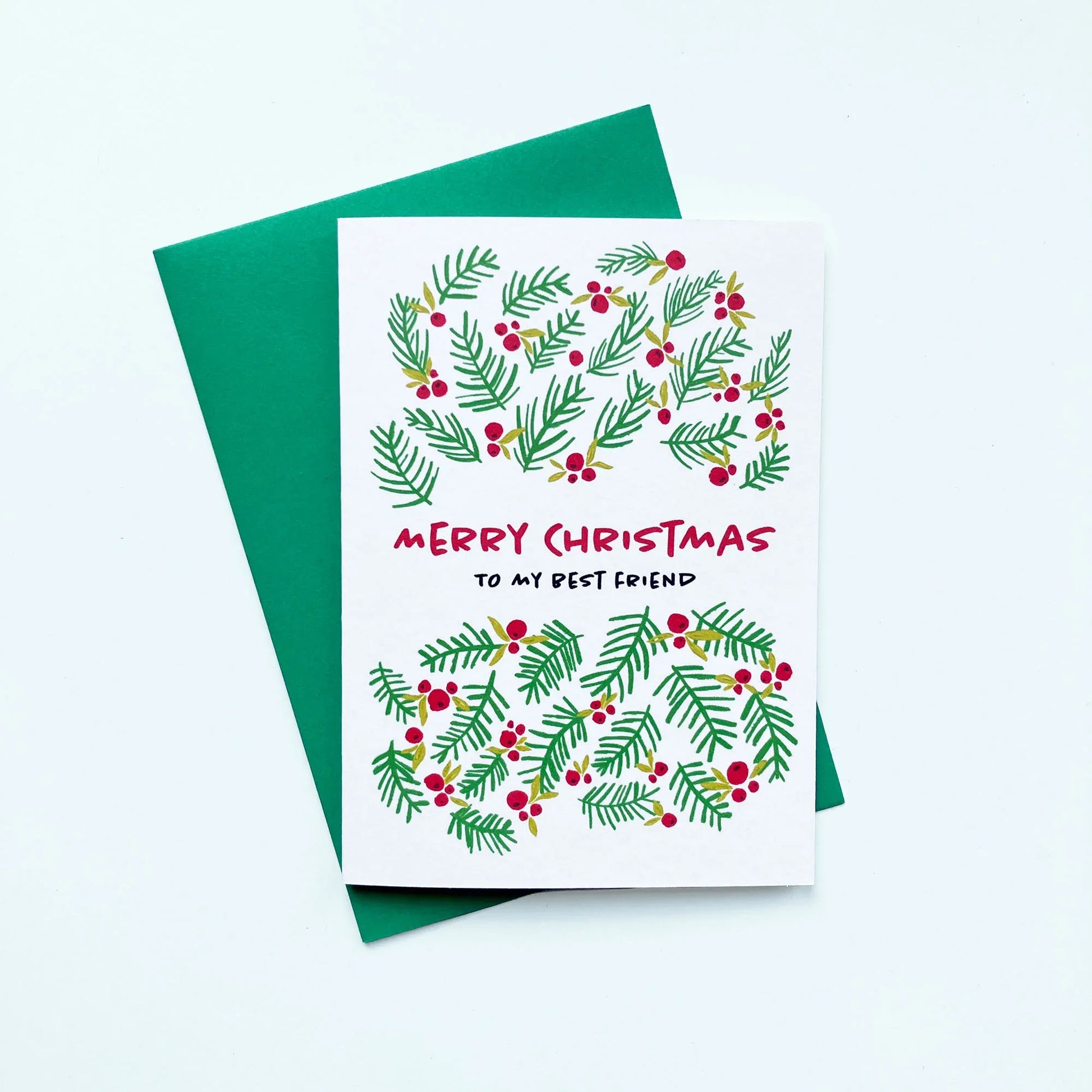 Personalised Christmas Card - Merry Christmas - Patterns&Doodles