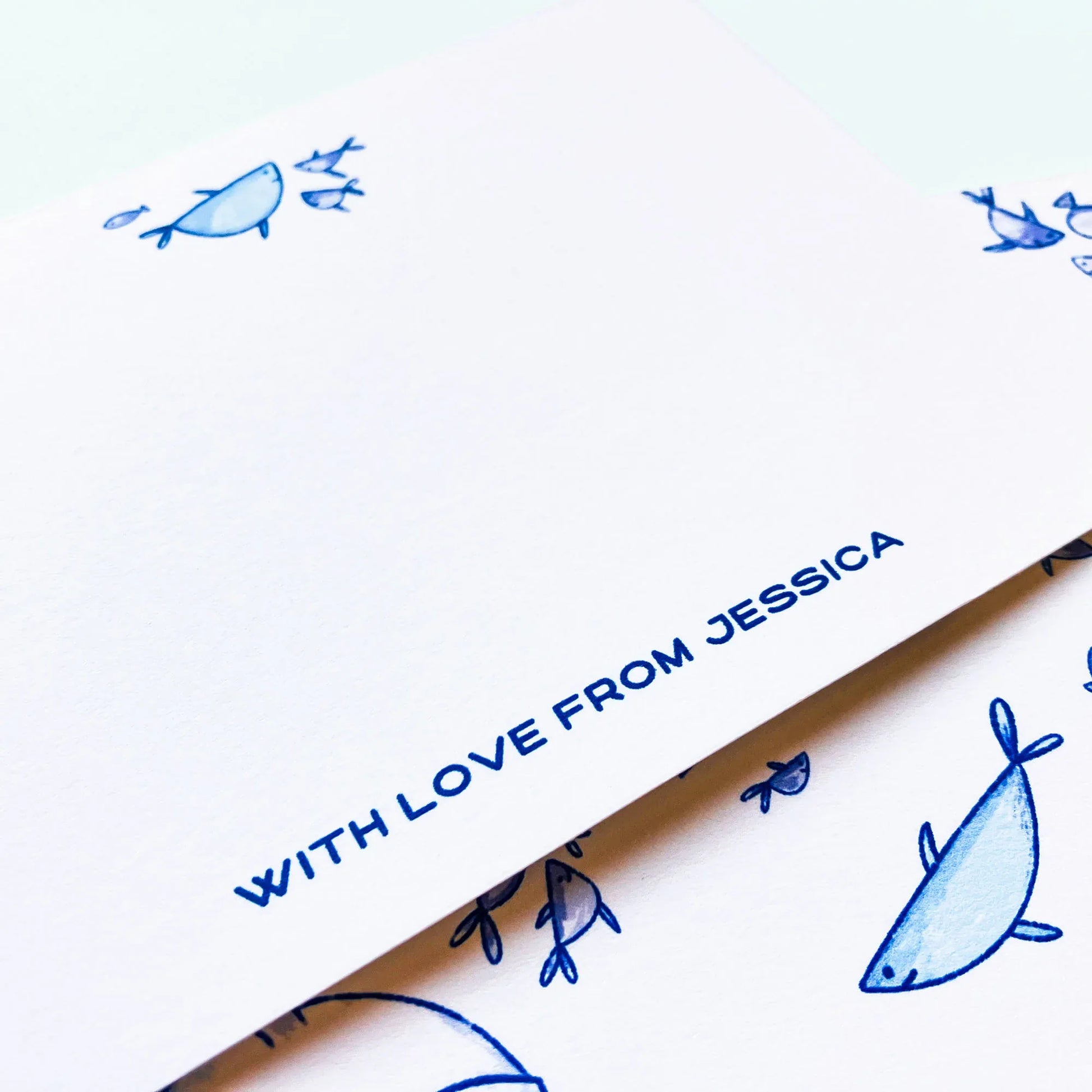 Personalised Notecards - Ocean Life - Patterns&Doodles