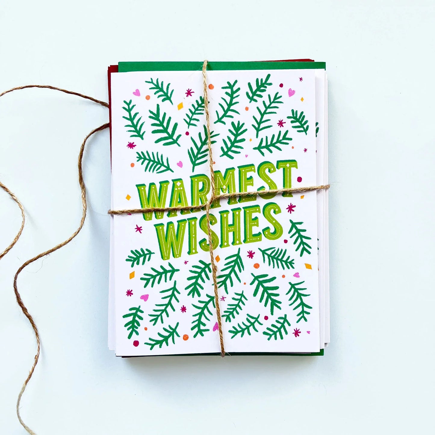 Warmest Wishes Christmas Greeting Card - Patterns&Doodles