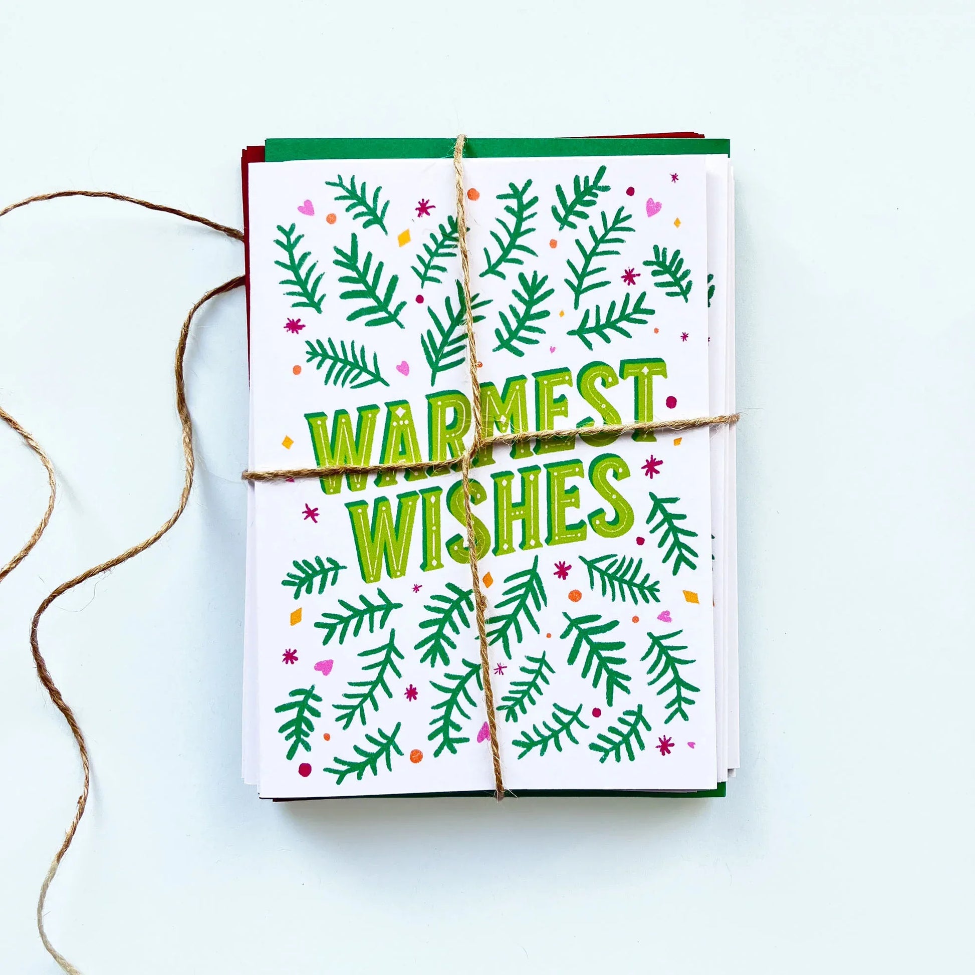 Warmest Wishes Christmas Greeting Card - Patterns&Doodles