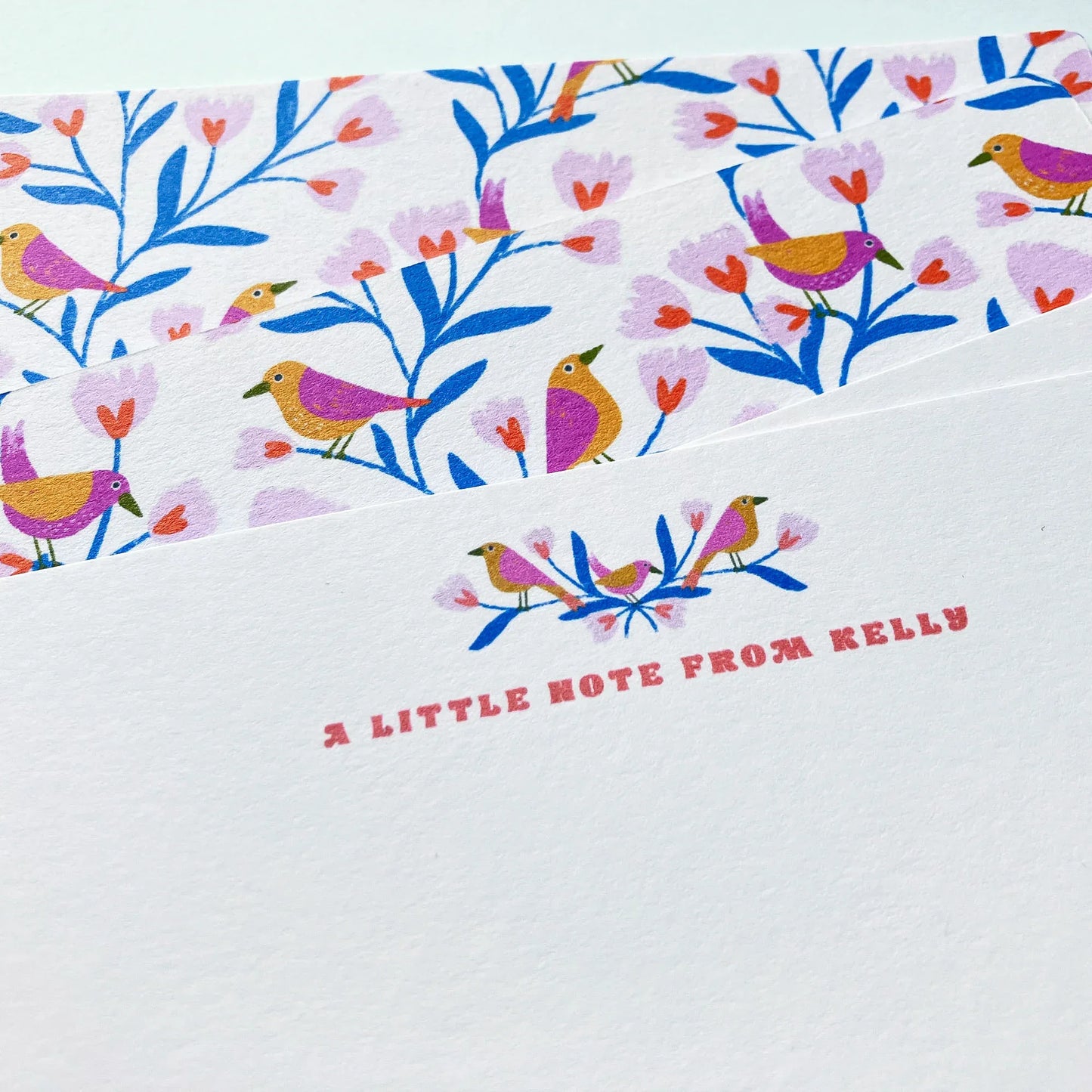 Personalised Notecards - Birds In Branches - Patterns&Doodles