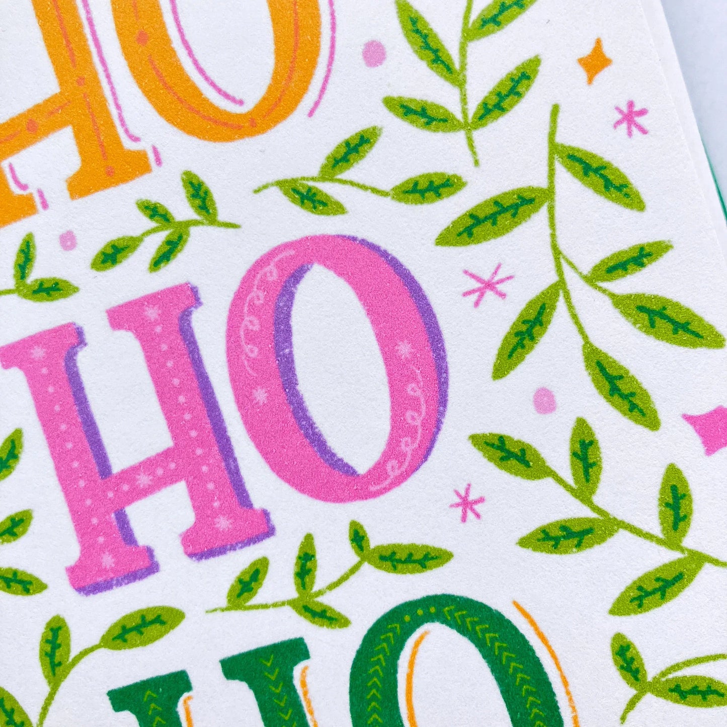 Ho Ho Ho Christmas Greeting Card - Patterns&Doodles