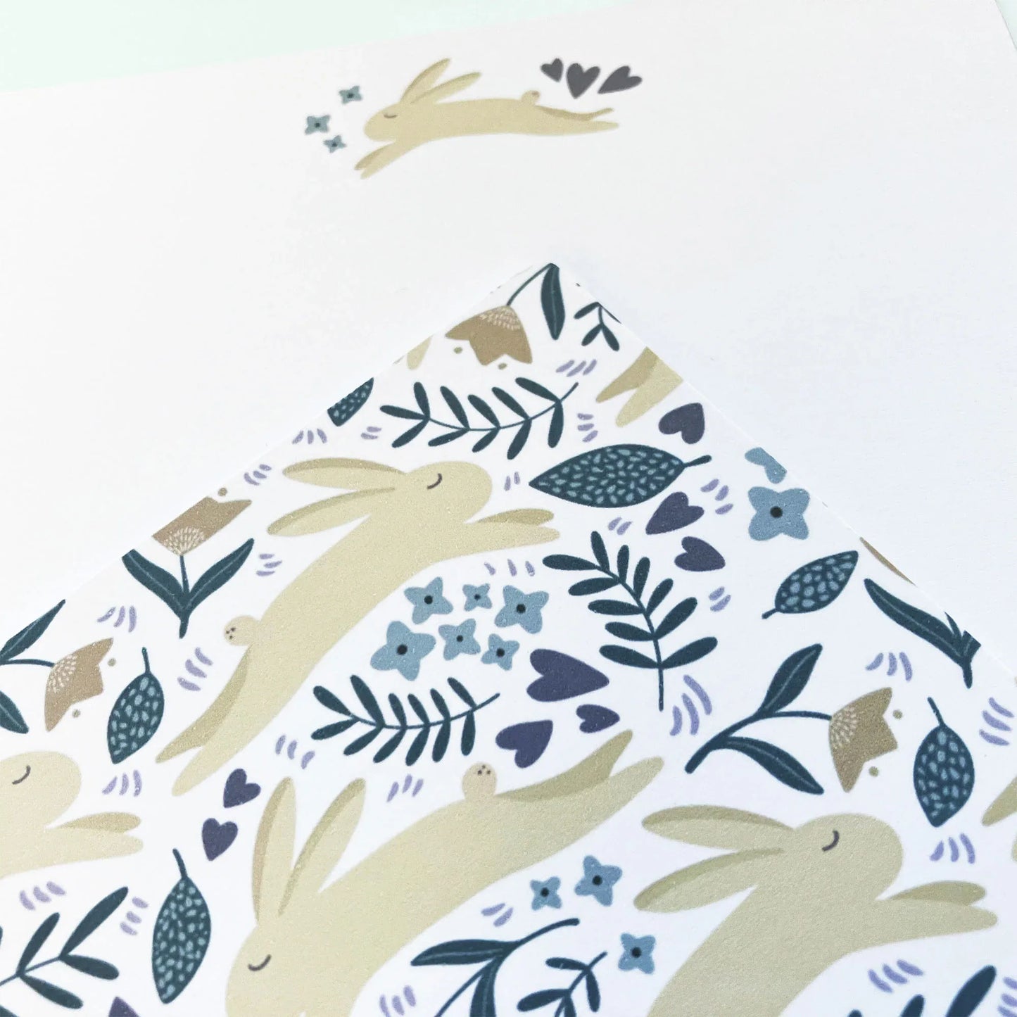 Personalised Notecards Pack - Forest Rabbits - Patterns&Doodles