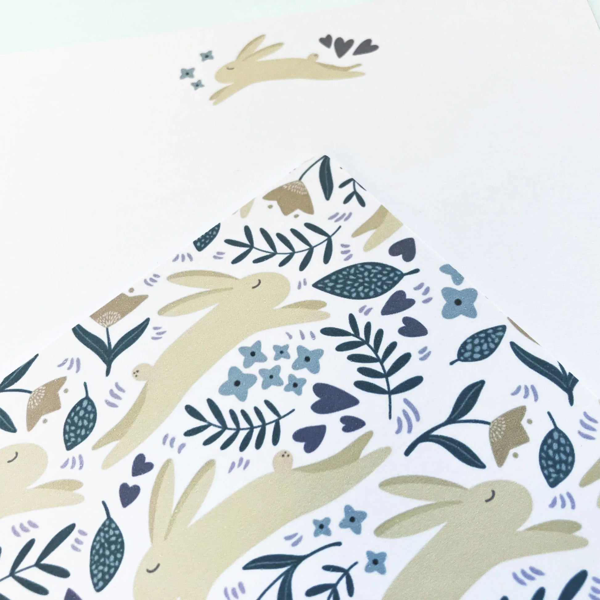 Personalised Notecards Pack - Forest Rabbits - Patterns&Doodles