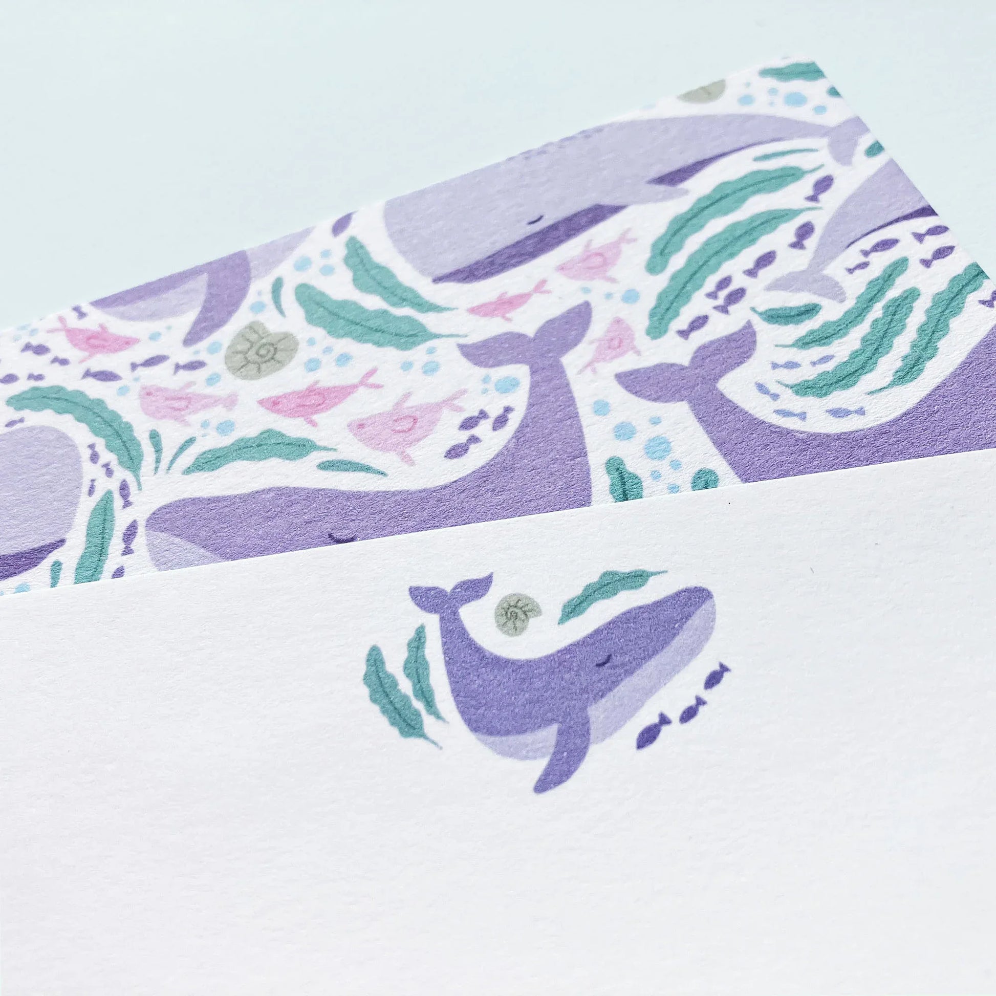 Ocean Whales Personalised Note Cards - Patterns&Doodles