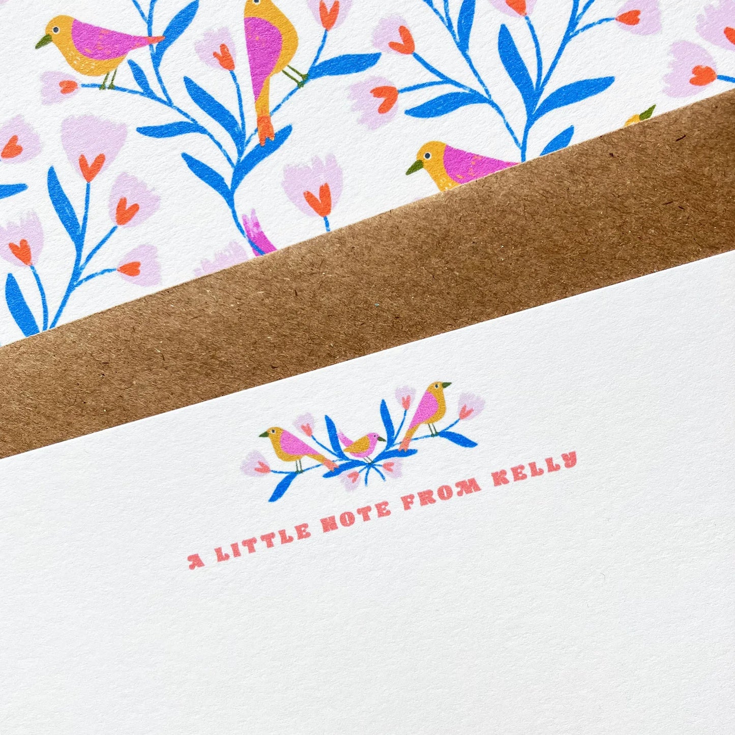 Personalised Notecards - Birds In Branches - Patterns&Doodles