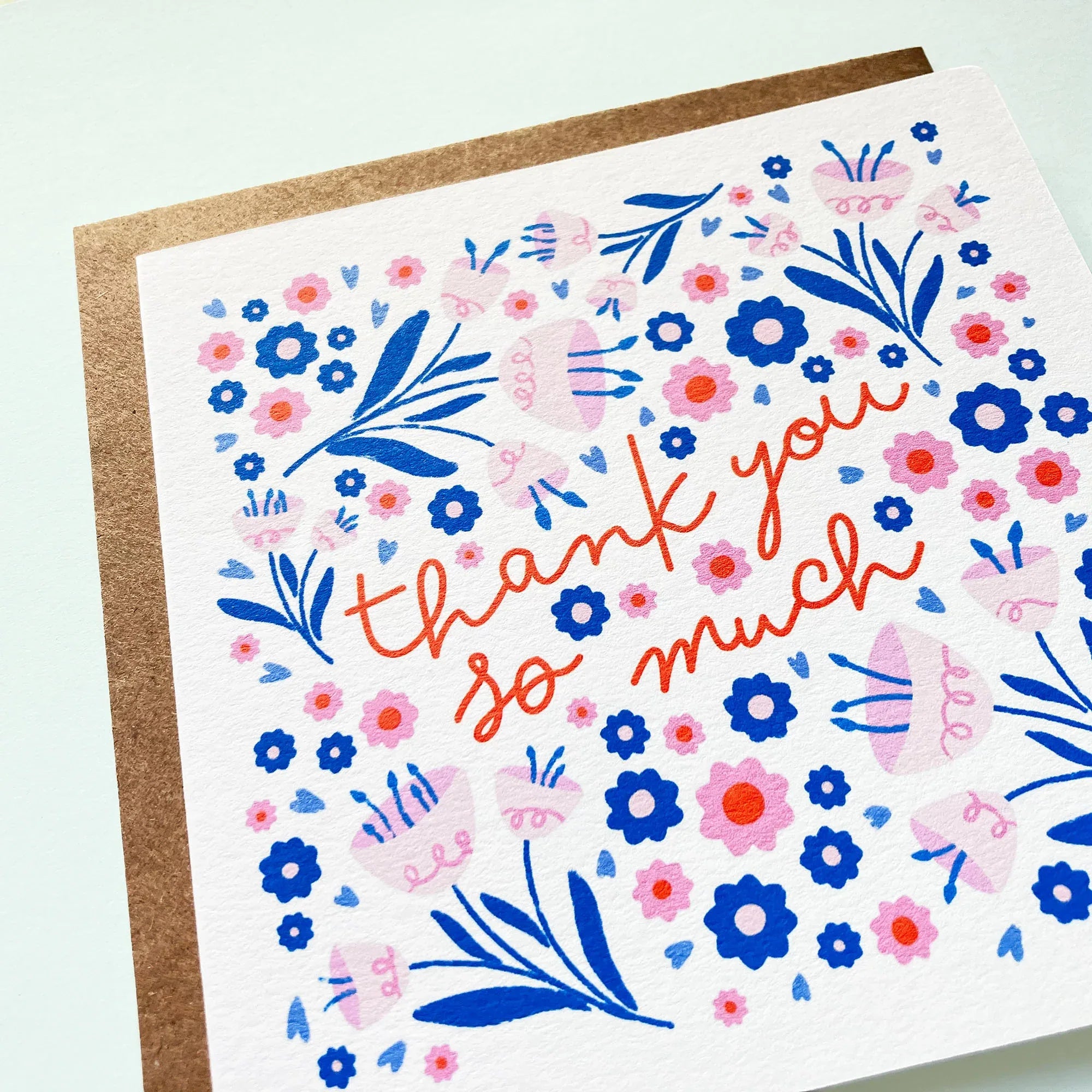 Thank You So Much - Floral Card – Patterns&Doodles