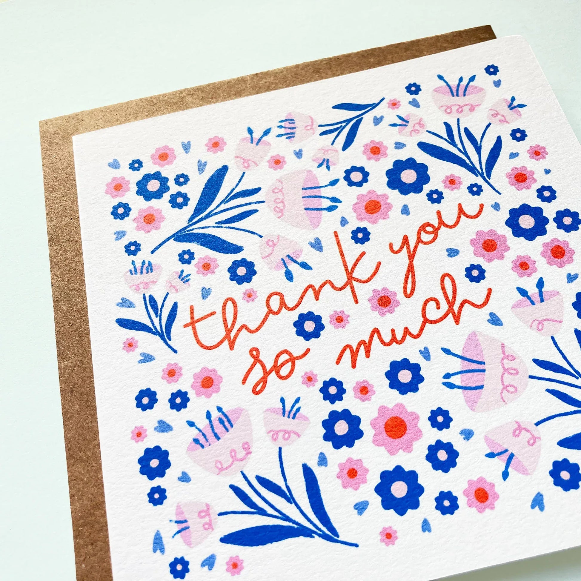 Thank You So Much - Floral Card - Patterns&Doodles